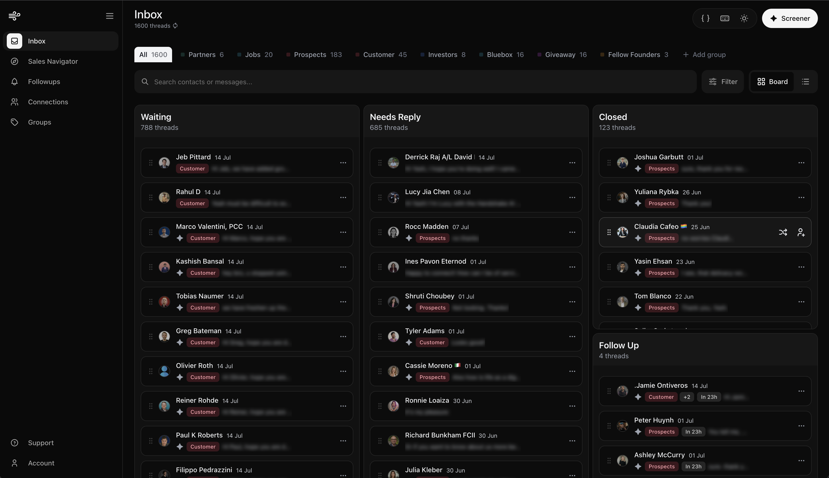 Candidate pipeline