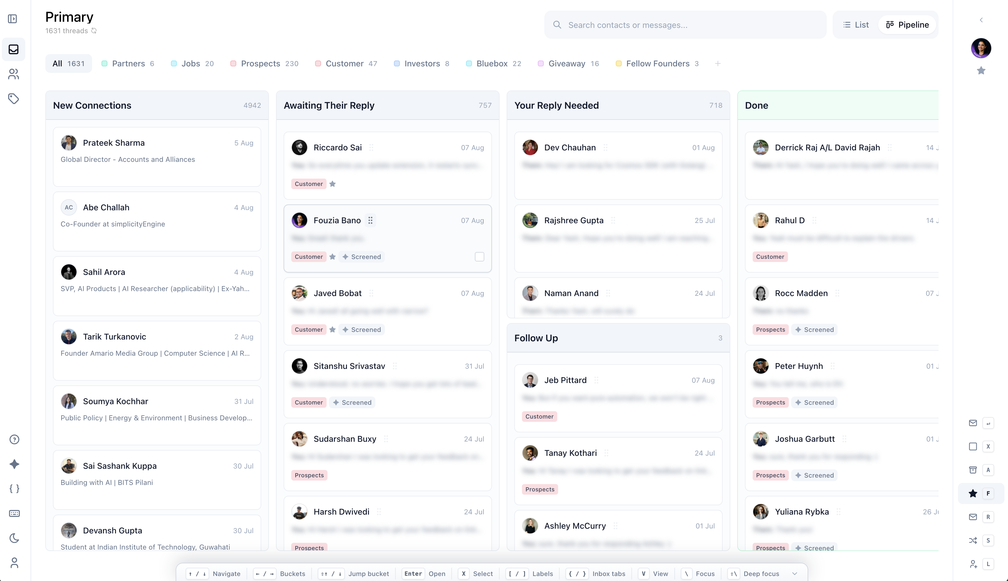 Pipeline screenshot in Narrow